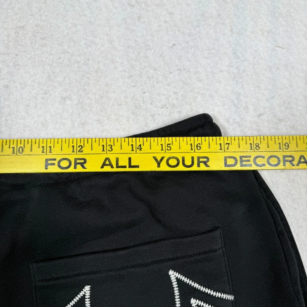 True Religion Mens Black World Tour Logo Horseshoe Sweatpants Joggers